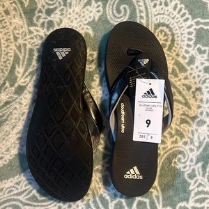 NWT Adidas Flip Flops - Size 9